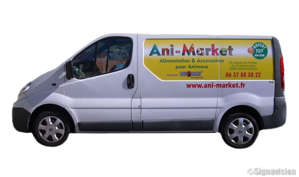 ANI MARKET marquage publicitaire véhicule