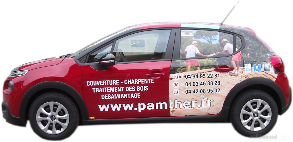 PAMTHER marquage publicitaire véhicule