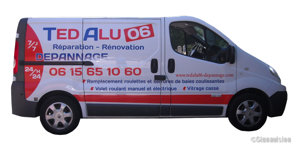 TED ALU 06 marquage publicitaire véhicule